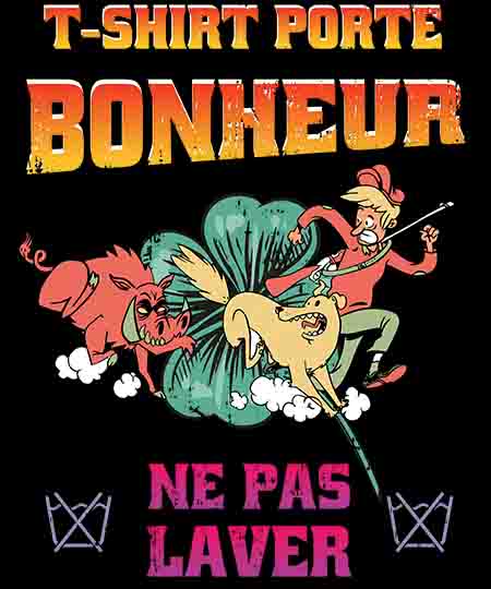 T-Shirt Porte-Bonheur — Chasse Sanglier